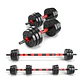 Set de Mancuernas 20 kg Fitmax Ajustables y Barra Conectora Negra - Miniatura 1