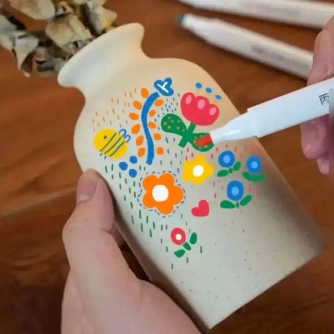 Lápices Acrílicos 80 Colores Marcadores Punta Pincel Multisuperficie 4