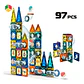 Set Bloques Magnéticos 97 Piezas Juguete Didáctico de Construcción - Miniatura 1