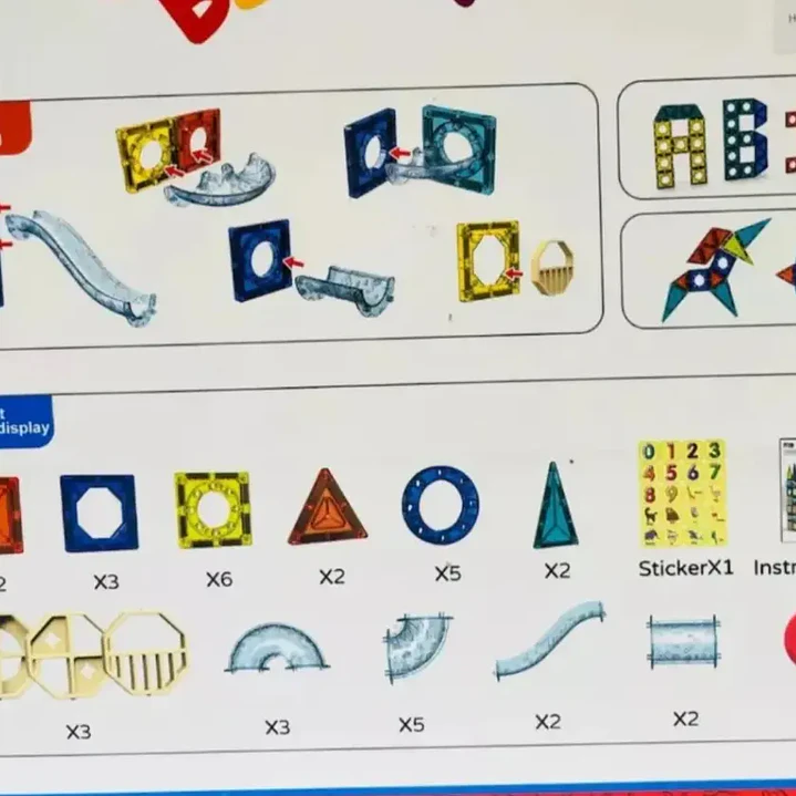 Set de Bloques Magnéticos con Tobogán 42 Piezas Juguete Didáctico STEM 4