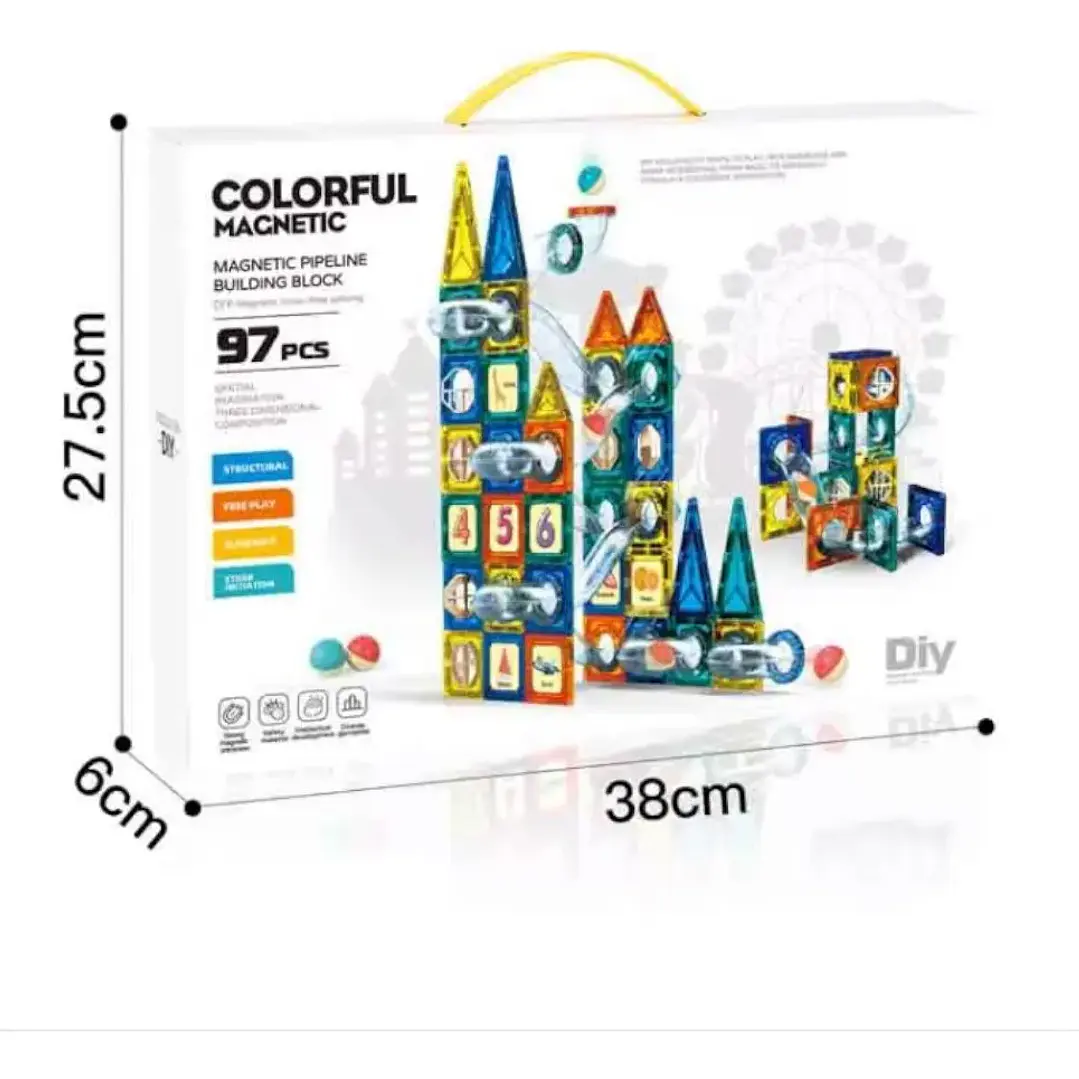 Set de 97 Bloques Magnéticos de Construcción Didácticos STEM 3