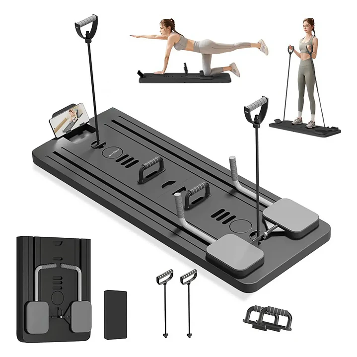 Banca de Abdominales Multifuncional Pilates Reformer 5 en 1 con Temporizador 3