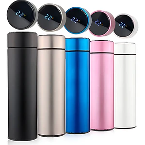 Termo Digital Inteligente 500ml con Pantalla LED y Acero Inoxidable Colores