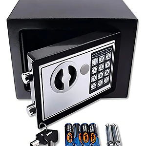 Caja Fuerte Digital de Seguridad con Llave de Emergencia y Doble Perno