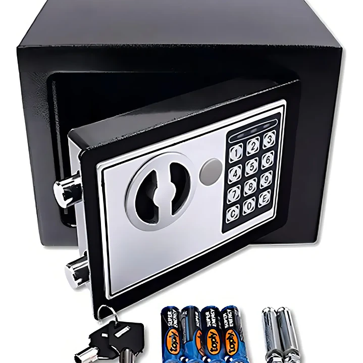 Caja Fuerte Digital de Seguridad con Llave de Emergencia y Doble Perno 1