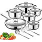 Batería de Cocina Acero Inoxidable 15 Piezas Apta para Inducción - Miniatura 1