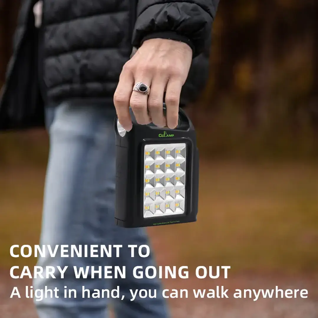 Kit Generador Solar Portátil con Linterna LED y 3 Ampolletas 2