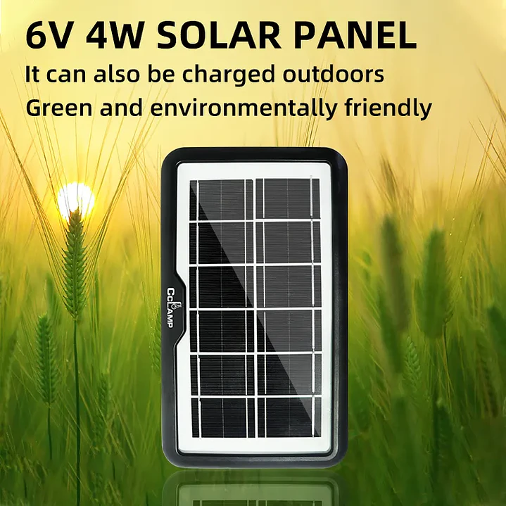 Kit Generador Solar Portátil con Linterna LED y 3 Ampolletas 4