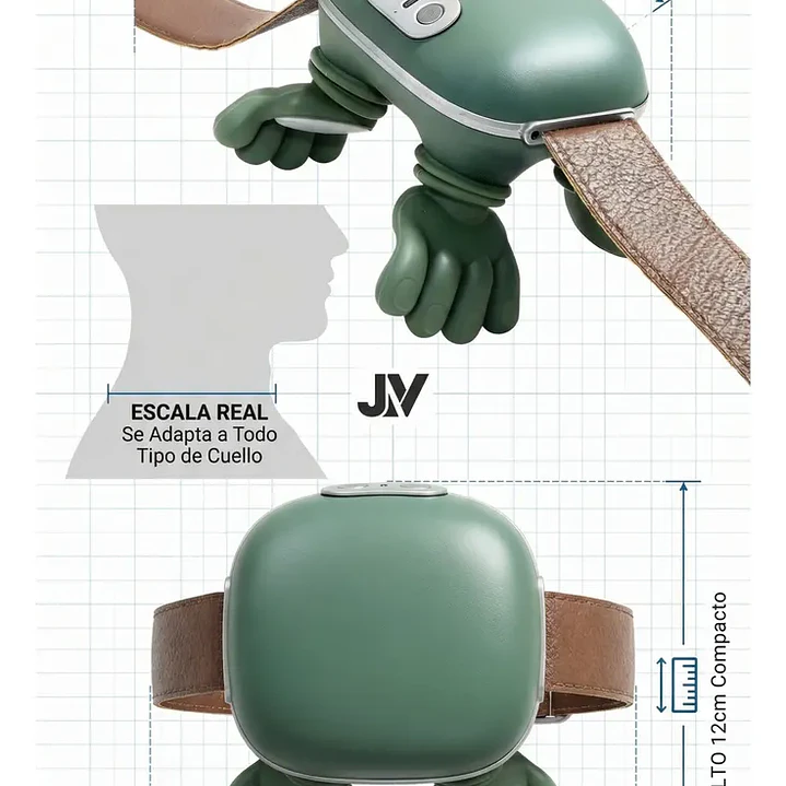 Masajeador Cervical Bionic 4D Inalámbrico con Calor Infrarrojo 3