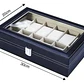 Caja Organizadora de 12 Relojes en Cuero Sintético Negro - Miniatura 3