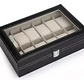 Caja Organizadora de 12 Relojes en Cuero Sintético Negro - Miniatura 1