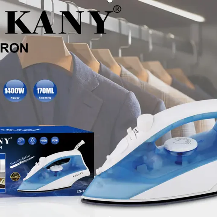Plancha a Vapor Sokany ES-138A 1400W con Base de Cerámica 4