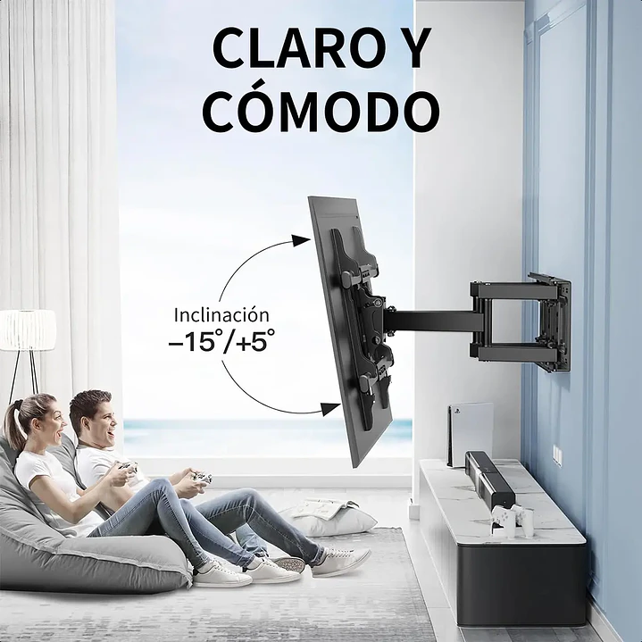 Soporte TV Articulado 40 a 80 Pulgadas Supercenter CP502 con Inclinación y Giro 2