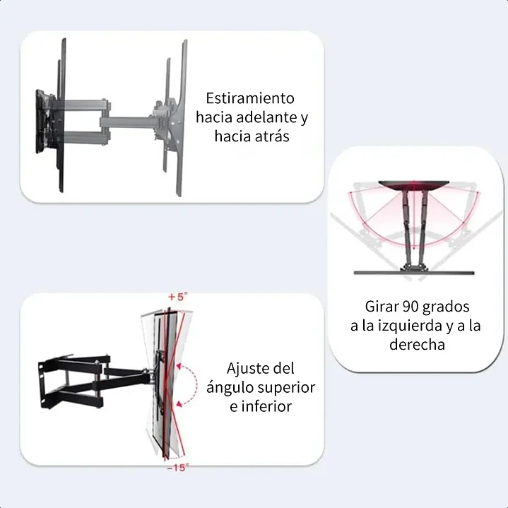 Soporte TV Articulado 40 a 80 Pulgadas Supercenter CP502 con Inclinación y Giro 3