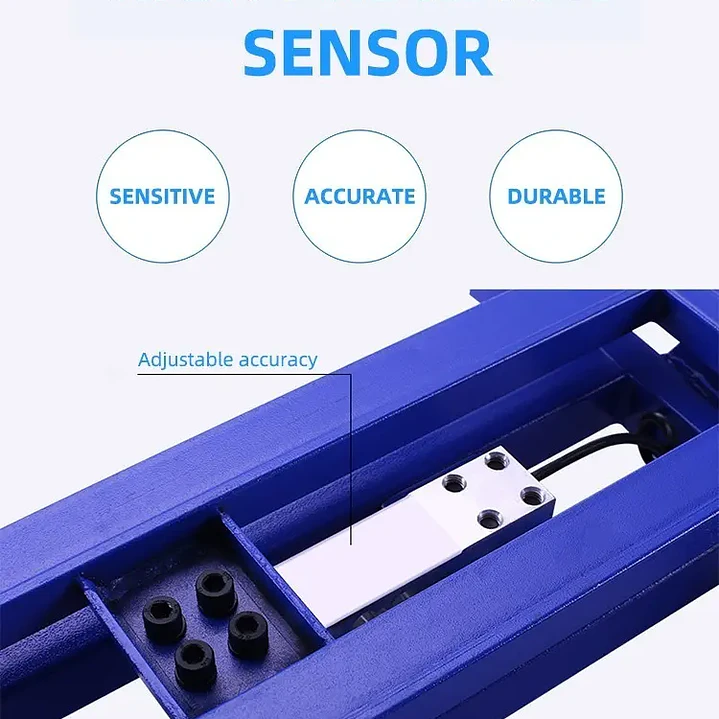 Pesa Balanza Digital de Plataforma Recargable hasta 300 Kilos Azul 4