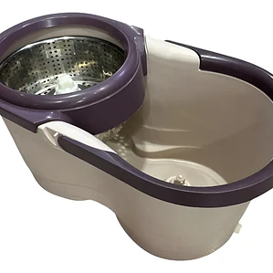 Mopa Giratoria 360 Grados con Canasto Metálico y 2 Repuestos de Microfibra