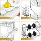 Escurridor de Platos y Loza de 2 Niveles con Revestimiento Galvanizado Plateado - Miniatura 4
