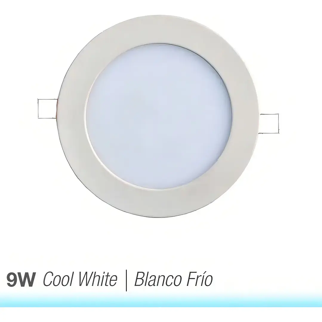 Foco Panel LED Embutido Redondo 9W Demasled con Luz Blanco Frío 14,5cm 2