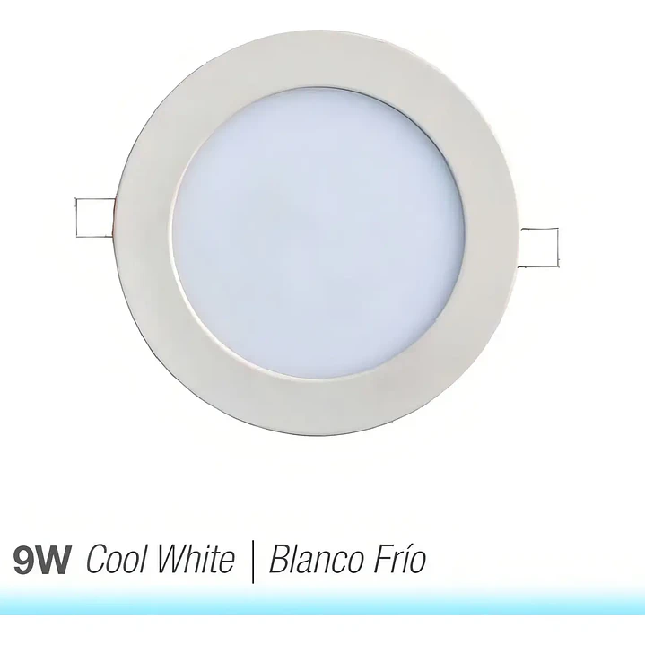 Foco Panel LED Embutido Redondo 9W Demasled con Luz Blanco Frío 14,5cm 2