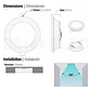 Foco Panel LED Embutido Redondo 3W Luz Fría Diámetro 8.5cm - Miniatura 4