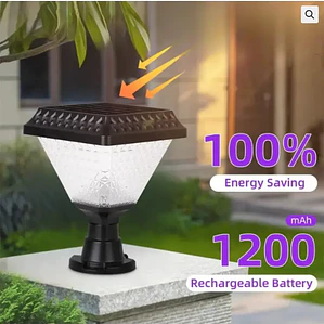 Foco Farol Solar LED Cuadrado para Exterior con Panel Solar Integrado