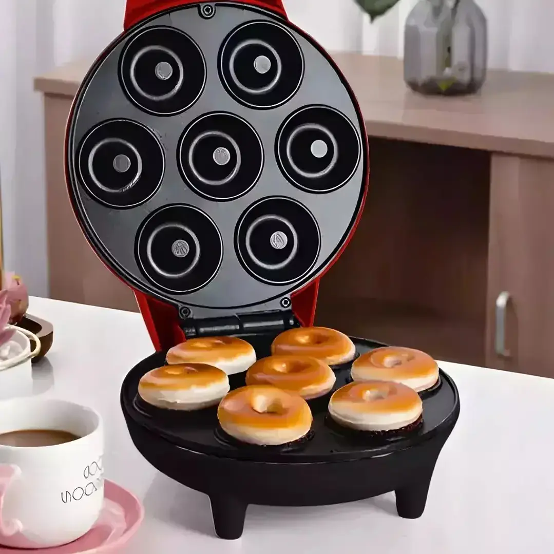 Máquina para Hacer Mini Donas Eléctrica Antiadherente de 7 Cavidades 2