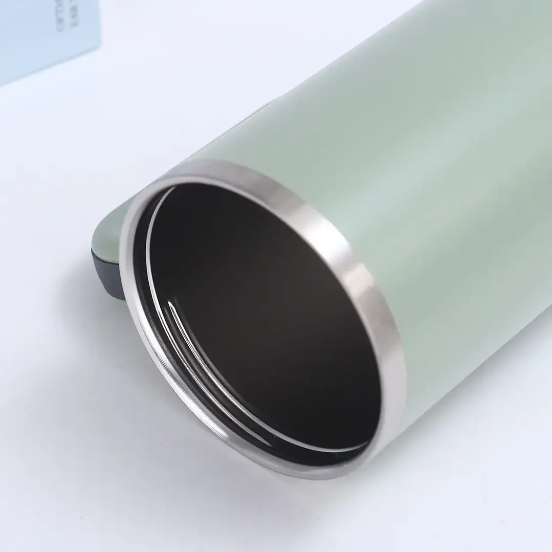 Termo 40oz Acero Inoxidable Minimalista con Asa y Pajita Tipo Copa de Coche 3