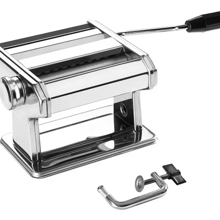 Máquina de Pasta Manual 3 en 1 Amasadora y Cortadora de Acero Cromado 1