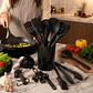 Set de Utensilios de Cocina de Silicona 21 Piezas con Vaso Organizador - Miniatura 2