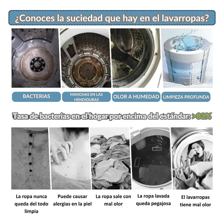Pastillas de Limpieza Profunda para Lavadora Pack x12 Elimina Olores 3