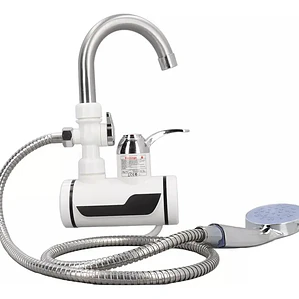 Grifo Eléctrico Calentador de Agua Instantáneo 3000W con Ducha Conexión Trasera