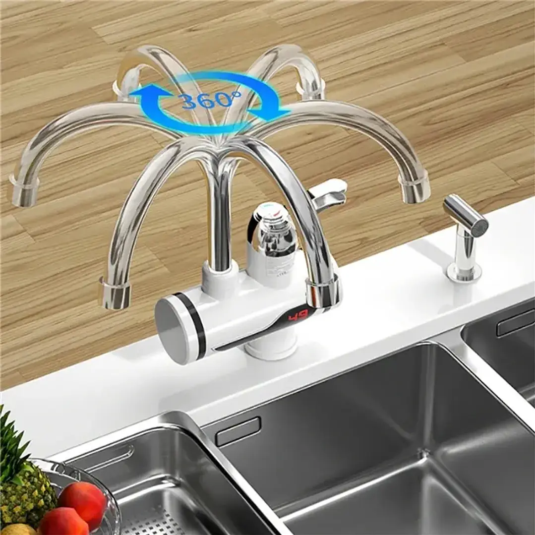 Llave Eléctrica para Agua Caliente con Conexión Inferior sobre Mesón 2