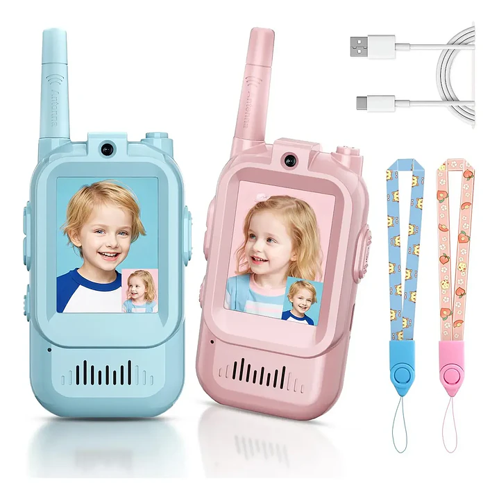 Vilicert Walkie Talkie Infantil con Video en Tiempo Real y Batería Recargable 1