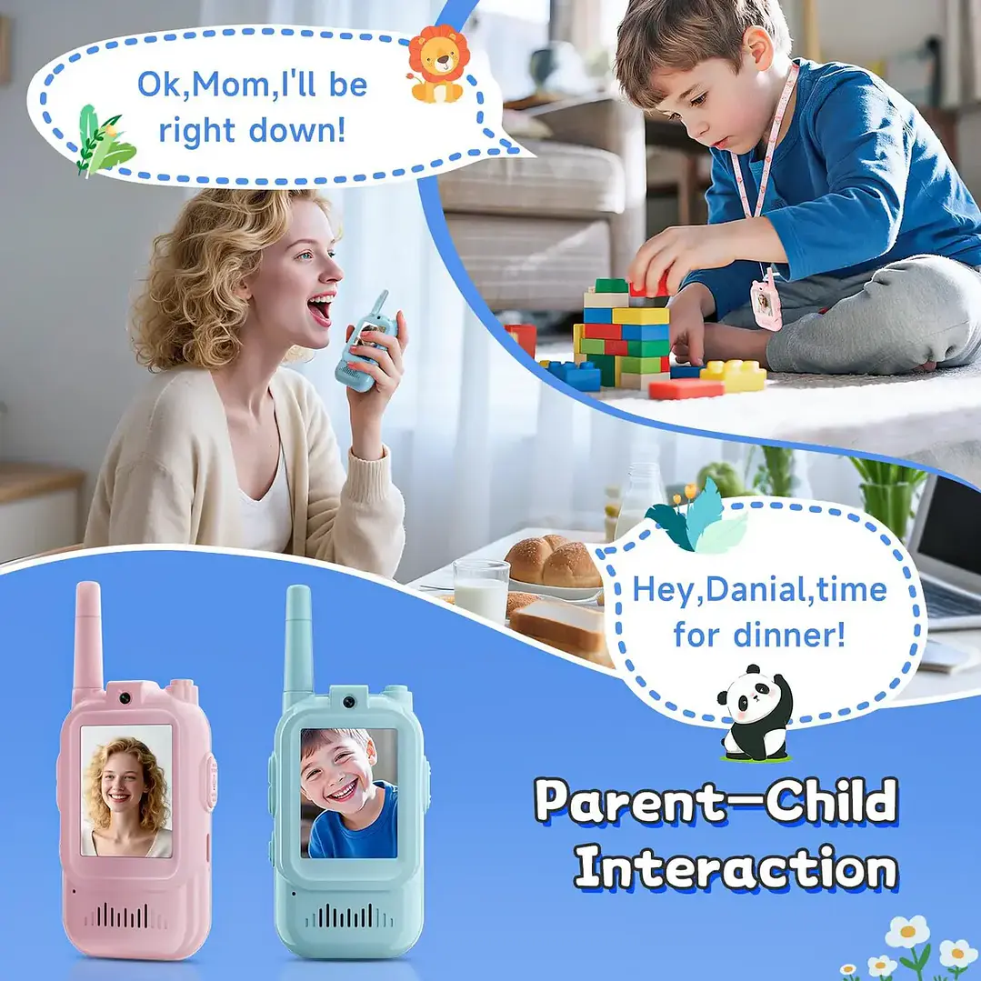 Vilicert Walkie Talkie Infantil con Video en Tiempo Real y Batería Recargable 2