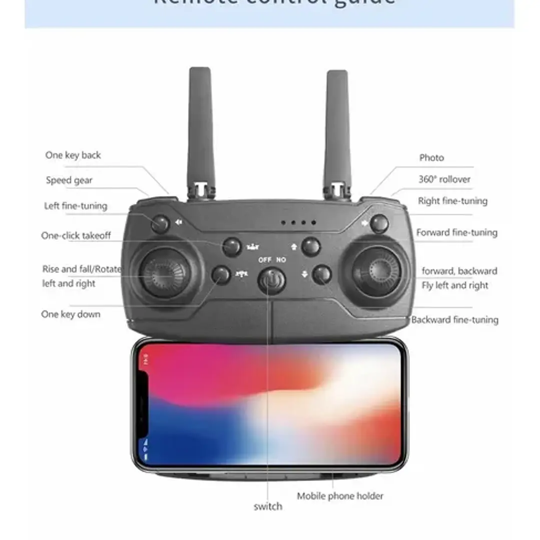 Tynctway Drone E88 Pro 4K HD con Doble Cámara y Posicionamiento GPS 4