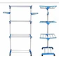 Tendedero de Ropa Vertical de Piso 3 Niveles en Acero Inoxidable Plegable - Miniatura 1