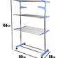 Tendedero de Ropa Vertical de Piso 3 Niveles en Acero Inoxidable Plegable - Miniatura 3
