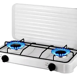 Starlux Encimera a Gas de Sobremesa 2 Platos en Acero Inoxidable