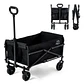 Carrito Plegable de Camping y Compras con Ruedas Desmontables - Miniatura 1