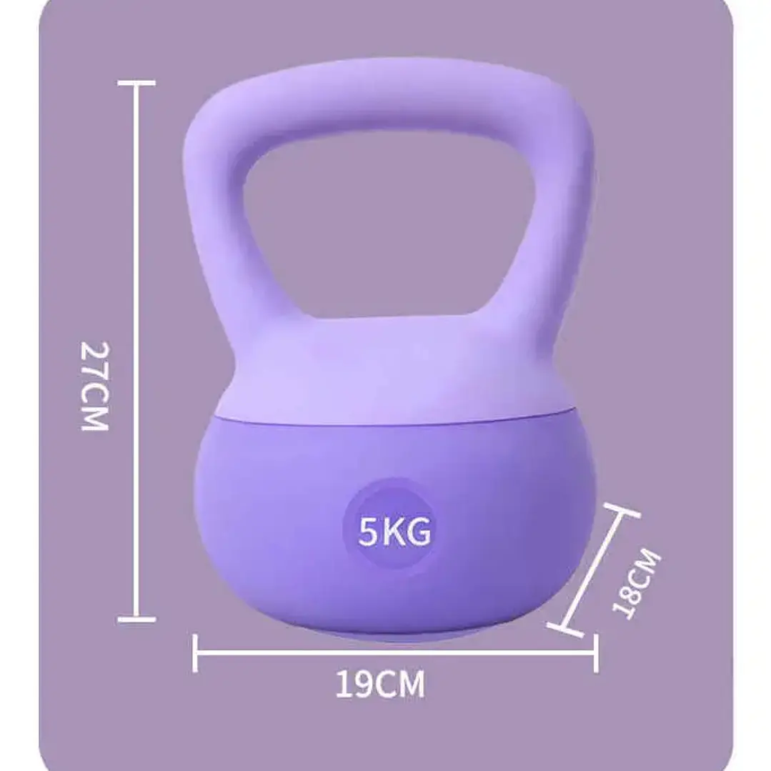 Kettlebell Suave de Goma 5kg para Entrenamiento en Casa 2