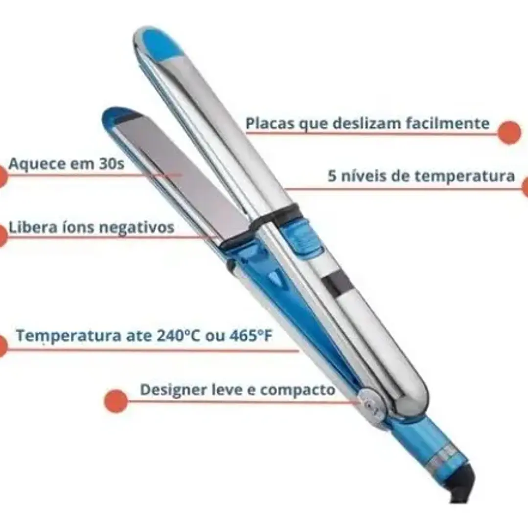 Maxi Plancha Alisadora y Onduladora Profesional 750°F con Placas de Titanio 2