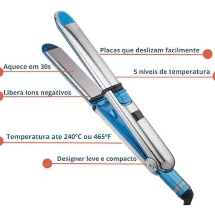 Maxi Plancha Alisadora y Onduladora Profesional 750°F con Placas de Titanio 2