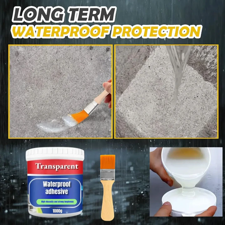 Sellador Adhesivo Impermeable Transparente Tapagotera 1kg Pintable 4