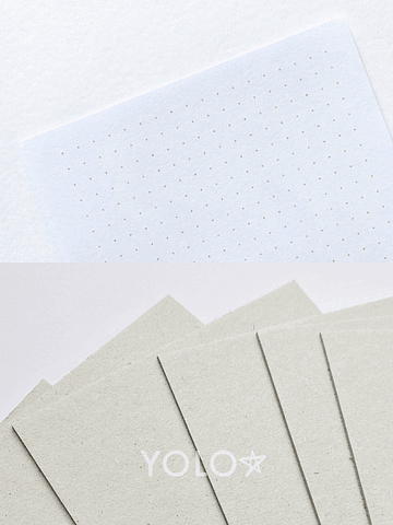 Set 700 hojas+tapas cartón piedra 1.5 mm PUNTOS A6 105 grm 