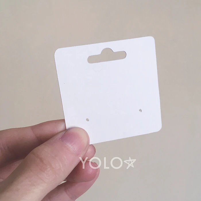 Set 100 tags etiquetas aros MEDIUM 4,6x4,6 cm Blanco
