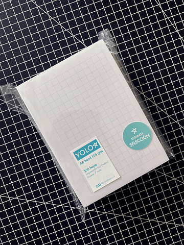 Set 1000 hojas 2DA SELECCIÓN - CUADROS A6 105 grm