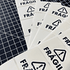 100 Stickers Impresion Térmica 6x4 cm Frágil 2