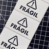100 Stickers Impresion Térmica 6x4 cm Frágil 1