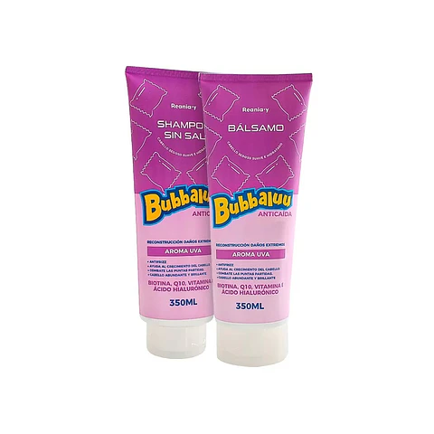 Bálsamo Bubbaluu Nutrición y Fortalecimiento Aroma Uva