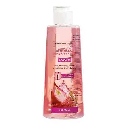 Shampoo con Extracto de Cebolla, Romero y Biotina - Max Belleza